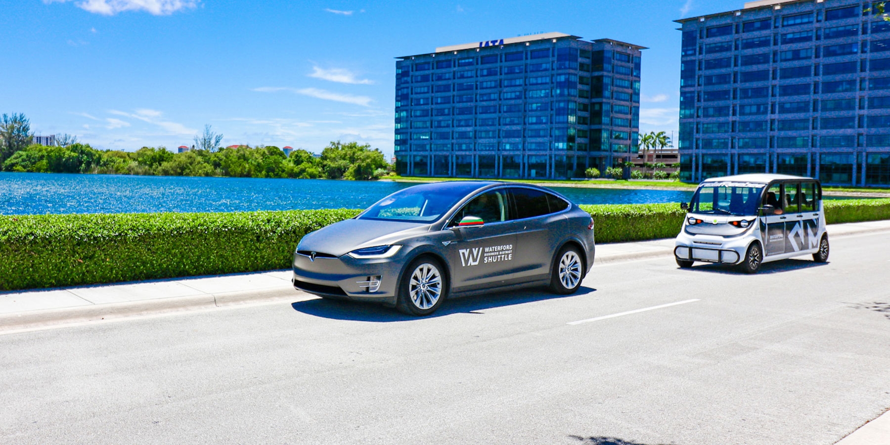 Freebee's Tesla and GEM traveling